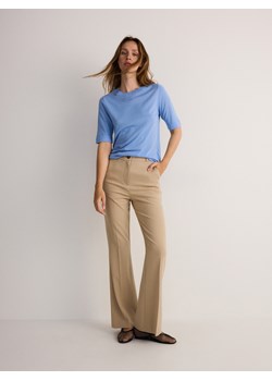 Reserved - Spodnie flare - beżowy ze sklepu Reserved w kategorii Spodnie damskie - zdjęcie 174678639