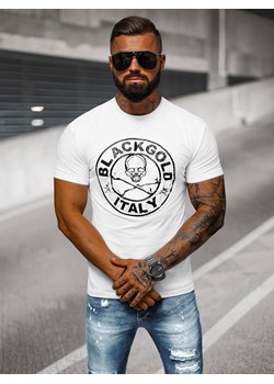 T-shirt męski slim fit biały OZONEE NB/MT3074 ze sklepu ozonee.pl w kategorii T-shirty męskie - zdjęcie 174681996