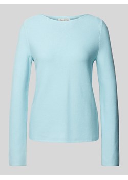 Sweter z dzianiny z prążkowanym dekoltem w łódkę ze sklepu Peek&Cloppenburg  w kategorii Swetry damskie - zdjęcie 174682039