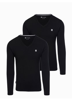 Zestaw longsleeve męski V-NECK - mix 2-pak V3 Z87 ze sklepu ombre w kategorii T-shirty męskie - zdjęcie 174684979