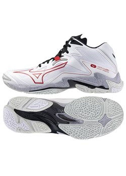 Buty Mizuno Wave Lightning Z8 Mid V1GA240596 białe ze sklepu ButyModne.pl w kategorii Buty sportowe męskie - zdjęcie 174690008