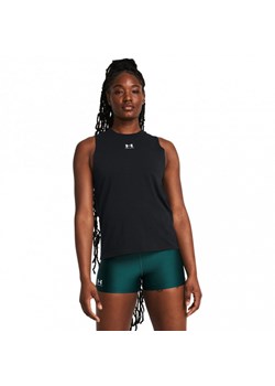 Damski top z nadrukiem Under Armour UA Rival Muscle Tank - czarny ze sklepu Sportstylestory.com w kategorii Bluzki damskie - zdjęcie 174693905