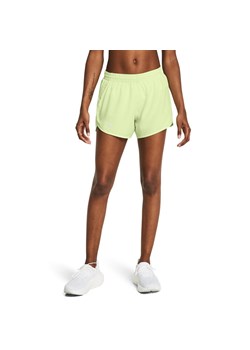 Damskie spodenki do biegania Under Armour UA Fly By 3\'\' Shorts - zielone ze sklepu Sportstylestory.com w kategorii Szorty - zdjęcie 174694319