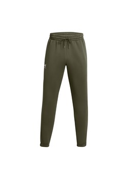 Męskie spodnie dresowe Under Armour UA Icon Fleece Jogger Taping - zielone ze sklepu Sportstylestory.com w kategorii Spodnie męskie - zdjęcie 174694347