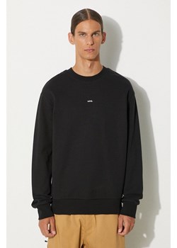 A.P.C. bluza bawełniana Sweat Steve męska kolor czarny z nadrukiem COEIP.H27621-BLACK ze sklepu PRM w kategorii Bluzy męskie - zdjęcie 174695299