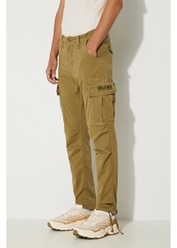 Alpha Industries spodnie Squad Pants męskie kolor zielony w fasonie cargo 188202.11-ZIELONY ze sklepu PRM w kategorii Spodnie męskie - zdjęcie 174695329