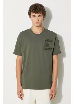 Alpha Industries t-shirt bawełniany Patch T LF 136500 142 kolor zielony z aplikacją 136500.142-ZIELONY ze sklepu PRM w kategorii T-shirty męskie - zdjęcie 174695379