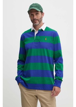 Polo Ralph Lauren longsleeve bawełniany kolor zielony wzorzysty ze sklepu PRM w kategorii T-shirty męskie - zdjęcie 174695457