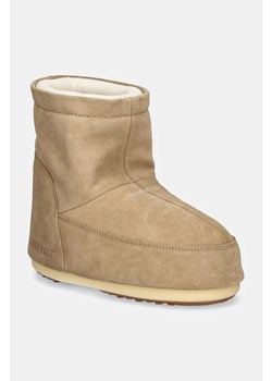 Moon Boot śniegowce zamszowe Icon Low Nolace Suede kolor brązowy 80D1409400-L003 ze sklepu PRM w kategorii Śniegowce damskie - zdjęcie 174695595