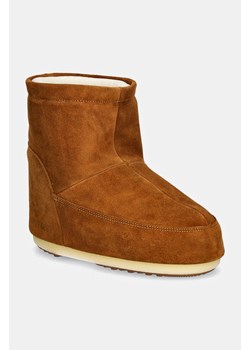 Moon Boot śniegowce zamszowe Icon Low Nolace Suede kolor brązowy 80D1409400-M008 ze sklepu PRM w kategorii Śniegowce damskie - zdjęcie 174695597