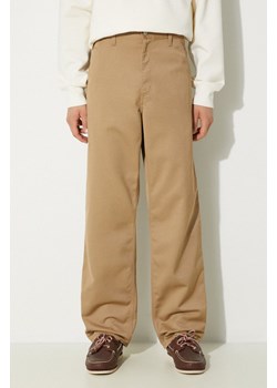 Carhartt WIP spodnie Simple Pant męskie kolor beżowy w fasonie chinos I020075.8Y02 ze sklepu PRM w kategorii Spodnie męskie - zdjęcie 174695705