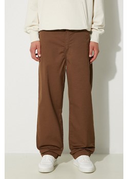 Carhartt WIP spodnie Craft Pant męskie kolor brązowy proste I027965.2Y02 ze sklepu PRM w kategorii Spodnie męskie - zdjęcie 174695707