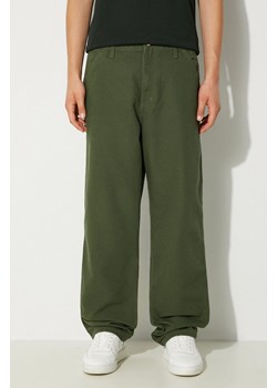 Carhartt WIP spodnie bawełniane Simple Pant kolor zielony proste I031220.2BR02 ze sklepu PRM w kategorii Spodnie męskie - zdjęcie 174695715