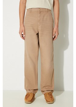 Carhartt WIP spodnie bawełniane Simple Pant kolor beżowy dopasowane I031220.2FS3K ze sklepu PRM w kategorii Spodnie męskie - zdjęcie 174695717