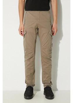 C.P. Company spodnie Stretch Sateen Ergonomic Lens Cargo Pants męskie kolor beżowy dopasowane 17CMPA058A005529G ze sklepu PRM w kategorii Spodnie męskie - zdjęcie 174695725