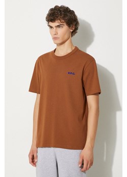 A.P.C. t-shirt bawełniany t-shirt boxy petit vpc męski kolor brązowy melanżowy COHBQ.H26391 ze sklepu PRM w kategorii T-shirty męskie - zdjęcie 174695767