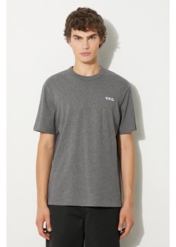 A.P.C. t-shirt bawełniany t-shirt boxy petit vpc męski kolor szary melanżowy COHBQ.H26391 ze sklepu PRM w kategorii T-shirty męskie - zdjęcie 174695769