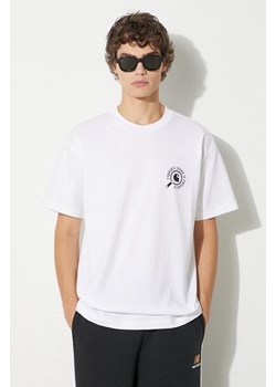 Carhartt WIP t-shirt bawełniany S/S Inspector męski kolor biały z nadrukiem I033966.02XX ze sklepu PRM w kategorii T-shirty męskie - zdjęcie 174695777