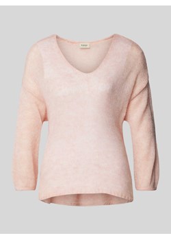 Sweter z dzianiny z dekoltem w serek model ‘sissel’ ze sklepu Peek&Cloppenburg  w kategorii Swetry damskie - zdjęcie 174697628