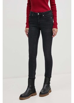 Calvin Klein Jeans jeansy damskie kolor czarny J20J224021 ze sklepu ANSWEAR.com w kategorii Jeansy damskie - zdjęcie 174703575