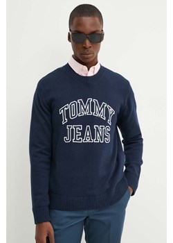 Tommy Jeans sweter męski kolor granatowy  DM0DM19178 ze sklepu ANSWEAR.com w kategorii Swetry męskie - zdjęcie 174703685