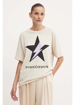 Pinko t-shirt bawełniany damski  101704 A292 ze sklepu ANSWEAR.com w kategorii Bluzki damskie - zdjęcie 174704049