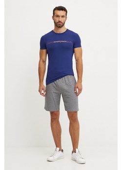 Emporio Armani Underwear t-shirt lounge kolor granatowy z nadrukiem 111035 4F729 ze sklepu ANSWEAR.com w kategorii T-shirty męskie - zdjęcie 174704349