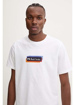 PS Paul Smith t-shirt bawełniany męski kolor beżowy z nadrukiem M2R.011R.NP4808 ze sklepu ANSWEAR.com w kategorii T-shirty męskie - zdjęcie 174704399