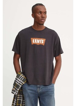 Levi&apos;s t-shirt bawełniany męski kolor czarny z nadrukiem 000RY ze sklepu ANSWEAR.com w kategorii T-shirty męskie - zdjęcie 174704445