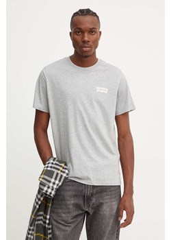 Levi&apos;s t-shirt bawełniany męski kolor szary z nadrukiem ze sklepu ANSWEAR.com w kategorii T-shirty męskie - zdjęcie 174704819