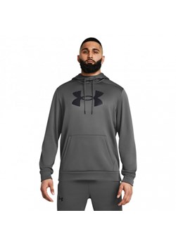 Męska bluza treningowa nierozpinana z kapturem Under Armour UA Armour Fleece Big Logo HD - szara ze sklepu Sportstylestory.com w kategorii Bluzy męskie - zdjęcie 174707648