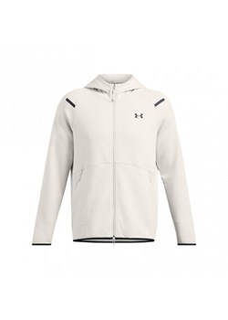 Męska bluza dresowa rozpinana z kapturem Under Armour UA Unstoppable Flc Fz Hd Eu - beżowa ze sklepu Sportstylestory.com w kategorii Bluzy męskie - zdjęcie 174709366