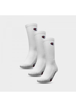 Skarpetki uniseks (3-pack) CHAMPION C Logo Crew Socks - białe ze sklepu Sportstylestory.com w kategorii Skarpetki damskie - zdjęcie 174709739