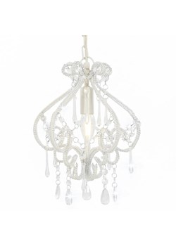 Biała lampa sufitowa z koralikami - EX168 T6-T98 ze sklepu Edinos.pl w kategorii Lampy sufitowe - zdjęcie 174717988