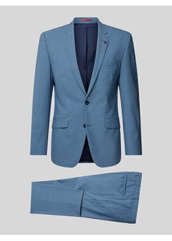 Garnitur o kroju slim fit z mieszanki żywej wełny,ze szpilką na rewersie ze sklepu Peek&Cloppenburg  w kategorii Garnitury męskie - zdjęcie 174718358