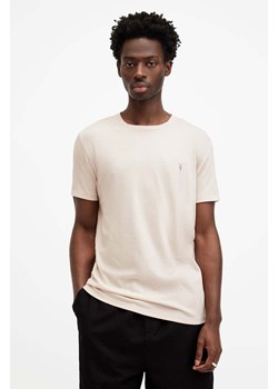 AllSaints t-shirt TONIC SS CREW męski kolor beżowy gładki ze sklepu ANSWEAR.com w kategorii T-shirty męskie - zdjęcie 174722678