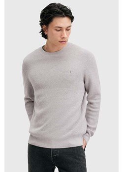 AllSaints sweter ASPEN CREW męski kolor szary  M089KB ze sklepu ANSWEAR.com w kategorii Swetry męskie - zdjęcie 174723387