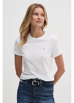 Calvin Klein t-shirt bawełniany damski kolor biały K20K208061 ze sklepu ANSWEAR.com w kategorii Bluzki damskie - zdjęcie 174723448