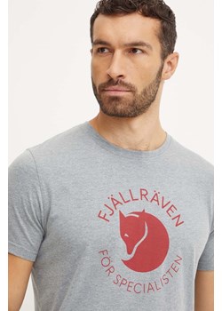 Fjallraven t-shirt sportowy Fjällräven Fox kolor szary z nadrukiem F87052.051 ze sklepu ANSWEAR.com w kategorii T-shirty męskie - zdjęcie 174723555