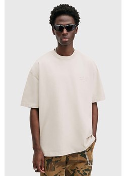 AllSaints t-shirt bawełniany XANDER SS CREW męski kolor beżowy gładki M006PB ze sklepu ANSWEAR.com w kategorii T-shirty męskie - zdjęcie 174723566