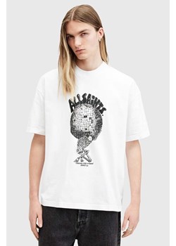 AllSaints t-shirt bawełniany BURDEN męski kolor biały z nadrukiem M021PB ze sklepu ANSWEAR.com w kategorii T-shirty męskie - zdjęcie 174723595