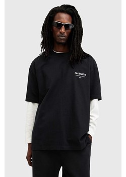 AllSaints t-shirt bawełniany UNDERGROUND męski kolor czarny z nadrukiem M071PB ze sklepu ANSWEAR.com w kategorii T-shirty męskie - zdjęcie 174723656