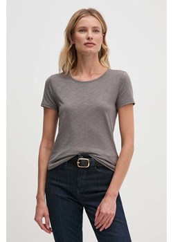 Sisley t-shirt damski kolor szary ze sklepu ANSWEAR.com w kategorii Bluzki damskie - zdjęcie 174726197