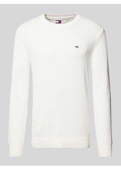 Sweter z dzianiny o kroju slim fit z naszywką z logo ze sklepu Peek&Cloppenburg  w kategorii Swetry męskie - zdjęcie 174726589