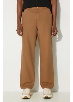 Carhartt WIP spodnie bawełniane Simple Pant kolor brązowy proste I031220.HZ02 ze sklepu PRM w kategorii Spodnie męskie - zdjęcie 174727576