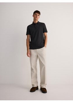 Reserved - Strukturalna koszulka polo regular - szary ze sklepu Reserved w kategorii T-shirty męskie - zdjęcie 174729875