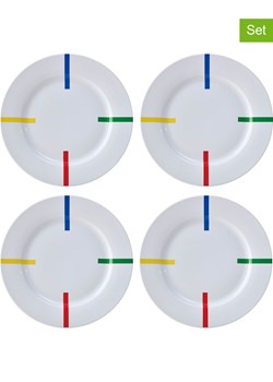 Benetton Talerze obiadowe (4 szt.) w kolorze białym ze wzorem - Ø 25 cm - id: 11316491 - marki benetton - 174734406 Benetton Talerze obiadowe (4 szt.) w kolorze białym ze wzorem - Ø 25 cm ze sklepu Limango Polska w kategorii Talerze - zdjęcie 174734406