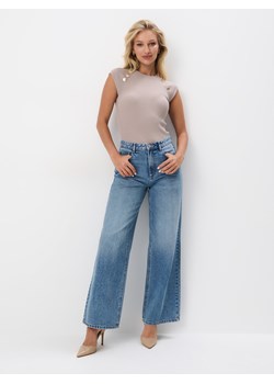 Mohito - Jeansy wide leg - niebieski ze sklepu Mohito w kategorii Jeansy damskie - zdjęcie 174735286