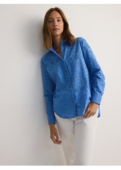 Reserved - Ażurowa koszula oversize - jasnoniebieski ze sklepu Reserved w kategorii Koszule damskie - zdjęcie 174735877