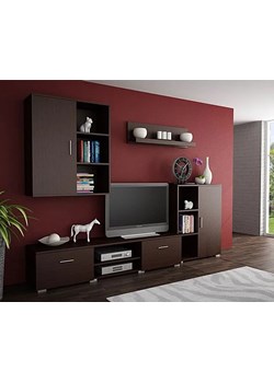 Zestaw mebli do salonu pod TV Armo 7X - wenge ze sklepu Edinos.pl w kategorii Szafki RTV - zdjęcie 174736945